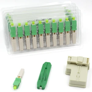 100pcs SC Fiber Optic Quick Connector with Fiber Cutting Tools Fiber Optic Fast Connectors Single Mode Mechanical Connectors for 2.0 x 3.0mm Butterfly Fiber Cable 100pcs SC Fiber Optic Quick Connector with Fiber Cutting Tools Fiber Optic Fast Connectors Single Mode Mechanical Connectors for 2.0 x 3.0mm Butterfly Fiber Cable