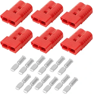 350A Battery Connector AWG 2/0 Quick Connect Battery Modular Power Connectors Quick Disconnect (Red, 6 PCS) 350A Battery Connector AWG 2/0 Quick Connect Battery Modular Power Connectors Quick Disconnect (Red, 6 PCS)