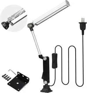 LED Machine Work Light with 22in Alloy Arm, 14W 1400LM 6500K 110-220V, IP67 Waterproof Industrial Explosion Proof Work Lighting with US Plug for Lathe, Sewing, CNC, Drilling Machine LED Machine Work Light with 22in Alloy Arm, 14W 1400LM 6500K 110-220V, IP67 Waterproof Industrial Explosion Proof Work Lighting with US Plug for Lathe, Sewing, CNC, Drilling Machine