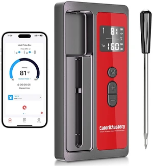 Wireless Smart Bluetooth Meat Thermometer Digital for BBQ, Grill, Oven, Smoker, 500ft Range Cooking Thermometer with Ultra-Thin Wireless Meat Probe, Perfect for Steak, Chicken, Turkey Wireless Smart Bluetooth Meat Thermometer Digital for BBQ, Grill, Oven, Smoker, 500ft Range Cooking Thermometer with Ultra-Thin Wireless Meat Probe, Perfect for Steak, Chicken, Turkey