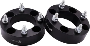 Black Forged 1.5" 4x4 Golf Cart Wheel Spacers with 1/2" Studs, Compatible with EZ GO, EZGO & Club Car (4x101.6mm Bolt Pattern, 62mm Center Bore) Pack of 2 Black Forged 1.5" 4x4 Golf Cart Wheel Spacers with 1/2" Studs, Compatible with EZ GO, EZGO & Club Car (4x101.6mm Bolt Pattern, 62mm Center Bore) Pack of 2