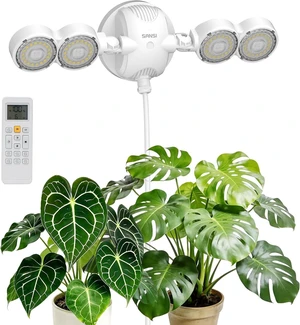 Wall Mounted Grow Light, 30W Dual Head Full Spectrum with Remote Wall Mounted Grow Light, 30W Dual Head Full Spectrum with Remote