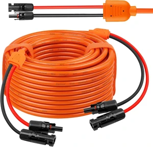 Solar Panel Extension Cable 75FT - 10AWG+14AWG Solar Wire with Female & Male IP68 Waterproof Connector for RV, Photovoltaic Systems, Home, Boat, Solar Panels, Car Solar Panel Extension Cable 75FT - 10AWG+14AWG Solar Wire with Female & Male IP68 Waterproof Connector for RV, Photovoltaic Systems, Home, Boat, Solar Panels, Car