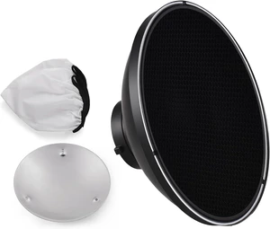 30cm/11.8in Standard Reflector Beauty Dish Bowens Mount with White Diffuser Reflector Honeycomb Grid for Studio Portrait Photography Strobe Flash Light 30cm/11.8in Standard Reflector Beauty Dish Bowens Mount with White Diffuser Reflector Honeycomb Grid for Studio Portrait Photography Strobe Flash Light