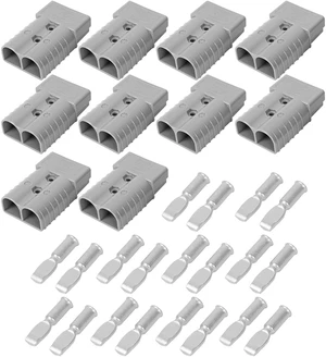 350A Battery Connector AWG 2/0 Quick Connect Battery Modular Power Connectors Quick Disconnect (Grey, 10 PCS) 350A Battery Connector AWG 2/0 Quick Connect Battery Modular Power Connectors Quick Disconnect (Grey, 10 PCS)