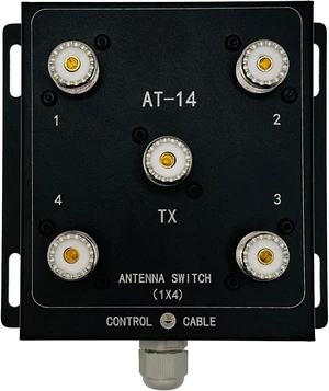 AT-14 Heavy-Duty 4-Way Coaxial Remote Antenna Switch Kit - 500W PEP, 1.8MHz-60MHz, SO-239 Connectors AT-14 Heavy-Duty 4-Way Coaxial Remote Antenna Switch Kit - 500W PEP, 1.8MHz-60MHz, SO-239 Connectors