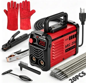 200Amp 20PCS Rods Stick Welder, Super MINI Portable Welding Machine 200Amp 20PCS Rods Stick Welder, Super MINI Portable Welding Machine