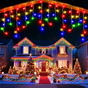 98 Ft Ice Light for Outside, 900 LED Christmas Lights Outdoor Plug in, Christmas Ice Lighting with 8 Modes & Timer for Holiday, Party, Wedding, House, Patio, Outdoor Decor(Multicolor) 98 Ft Ice Light for Outside, 900 LED Christmas Lights Outdoor Plug in, Christmas Ice Lighting with 8 Modes & Timer for Holiday, Party, Wedding, House, Patio, Outdoor Decor(Multicolor)