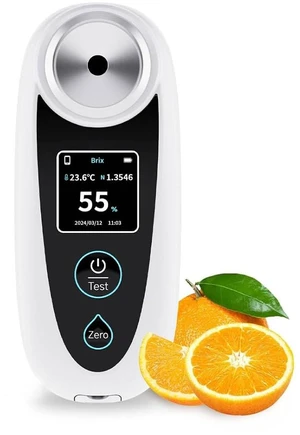 Digital Brix Refractometer, ±0.1%, Precisionwith ATC, Rechargeable & Portable, for Fruit, Juice, Vegetables & Homebrewing Digital Brix Refractometer, ±0.1%, Precisionwith ATC, Rechargeable & Portable, for Fruit, Juice, Vegetables & Homebrewing