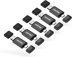 64GB Dual USB Flash Drive 5-Pack, USB 3.2 Gen 1, 2-in-1 USB C+A, Speed Up to 100MB/s, Head Cap Design Thumb Drive, Plug & Play for Smartphone/PC/Mac/TV/Car Audio, USB 2.0/3.0/3.1 Compatible 64GB Dual USB Flash Drive 5-Pack, USB 3.2 Gen 1, 2-in-1 USB C+A, Speed Up to 100MB/s, Head Cap Design Thumb Drive, Plug & Play for Smartphone/PC/Mac/TV/Car Audio, USB 2.0/3.0/3.1 Compatible
