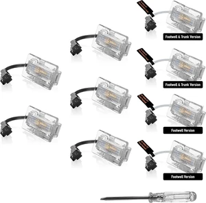 Full 9 Pieces Upgrade LED Kit for Tesla Model 3 with Ultra-Bright Replacement Light Bulbs - LEDs fit Trunk, Frunk, Door Puddle, Foot-Well, etc Full 9 Pieces Upgrade LED Kit for Tesla Model 3 with Ultra-Bright Replacement Light Bulbs - LEDs fit Trunk, Frunk, Door Puddle, Foot-Well, etc