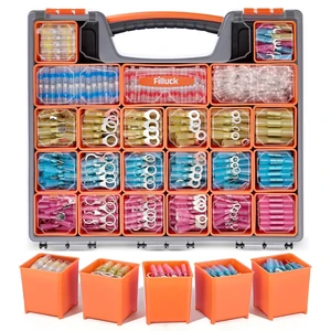1347PCS Heat Shrink Wire Connectors Kit, Electrical Terminals & Solder Seal Connectors, Insulated Marine Grade Waterproof Ring Fork Spade Butt Splice Set for Boat Automotive DIY 1347PCS Heat Shrink Wire Connectors Kit, Electrical Terminals & Solder Seal Connectors, Insulated Marine Grade Waterproof Ring Fork Spade Butt Splice Set for Boat Automotive DIY