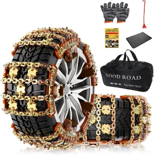 Snow Tire Chains for Car/SUV/Pickup, Adjustable Universal Emergency Alloy Steel Snow Chains for Off-road SUV Car Tires 185 195 205 215 225 235 245 255-6PCS Snow Tire Chains for Car/SUV/Pickup, Adjustable Universal Emergency Alloy Steel Snow Chains for Off-road SUV Car Tires 185 195 205 215 225 235 245 255-6PCS