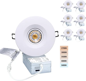 4 Inch LED Recessed Lights 6 Pack, Adjustable Gimbal Downlight,White 4 Inch LED Recessed Lights 6 Pack, Adjustable Gimbal Downlight,White