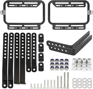 Universal Upgrade Motorcycle Side Case Mounting Kit Support Rack Detachable Saddlebag Bracket with Aluminum Alloy Support Bar Fit for Motorbike Hard Saddlebag Trunk Tour Storage Carrier Black Universal Upgrade Motorcycle Side Case Mounting Kit Support Rack Detachable Saddlebag Bracket with Aluminum Alloy Support Bar Fit for Motorbike Hard Saddlebag Trunk Tour Storage Carrier Black