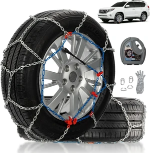 Heavy Duty Snow Chains for Pickup Trucks & Off-Road SUVs Quick Fit & Easy Installation, Reusable Emergency Tire Traction Chain, Set of 2 (HP2340) Heavy Duty Snow Chains for Pickup Trucks & Off-Road SUVs Quick Fit & Easy Installation, Reusable Emergency Tire Traction Chain, Set of 2 (HP2340)