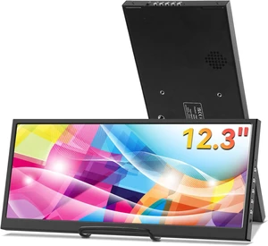 12.3 Inch Secondary Monitor, IPS Stretched Bar LCD Travel Display 1920 * 720 HDMI USBC, Mini Portable Monitor Metal Material for Laptop Computer Windows Aida64 GPU CPU RAM Monitoring,Built-in Speaker 12.3 Inch Secondary Monitor, IPS Stretched Bar LCD Travel Display 1920 * 720 HDMI USBC, Mini Portable Monitor Metal Material for Laptop Computer Windows Aida64 GPU CPU RAM Monitoring,Built-in Speaker