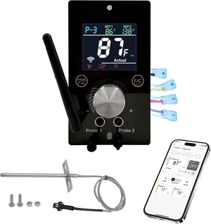 Universal WiFi PID Controller Kit with Grill RTD Probe Universal WiFi PID Controller Kit with Grill RTD Probe