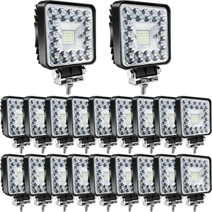 LED Off Road Lights, 4 Inch 123W LED Work Lights, 12V 24V 10000lm LED Tractor Lights for Truck Car Motorcycle Boat RV SUV UTV ATV Snowplow (20PCS) LED Off Road Lights, 4 Inch 123W LED Work Lights, 12V 24V 10000lm LED Tractor Lights for Truck Car Motorcycle Boat RV SUV UTV ATV Snowplow (20PCS)