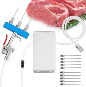 Electric Meat Injector Gun Pump with Hose, 50W Marinade Syringe Electric Meat Injector Gun Pump with Hose, 50W Marinade Syringe