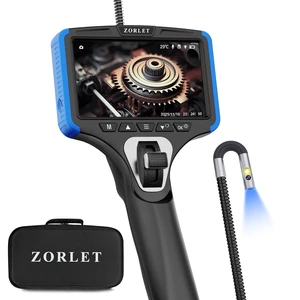 Dual Lens Two-Way Articulating Borescope Camera with Light, 5" Inspection Camera Endoscope, 0.25in Slim Probe, Waterproof 5.0FT Snake Camera for Automotive, Mechanics & Engine Inspection Dual Lens Two-Way Articulating Borescope Camera with Light, 5" Inspection Camera Endoscope, 0.25in Slim Probe, Waterproof 5.0FT Snake Camera for Automotive, Mechanics & Engine Inspection