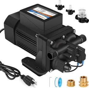 Brushless 110V Water Pressure Transfer Pump Continuous Duty 6.0GPM 55PSI On Demand Fresh Water Diaphragm Pump 110 Volt AC for Irrigation Garden Home Pool Car Washing Rain Barrel Industry Brushless 110V Water Pressure Transfer Pump Continuous Duty 6.0GPM 55PSI On Demand Fresh Water Diaphragm Pump 110 Volt AC for Irrigation Garden Home Pool Car Washing Rain Barrel Industry