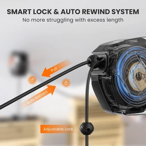 Retractable Extension Cord Reel 50FT 12 Gauge SJTOW Retractable Extension Cord Reel 50FT 12 Gauge SJTOW