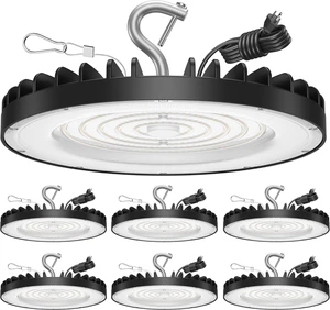 6 Pack UFO High Bay Led Shop Lights 150W, 5000K ETL, Plug&Play 6 Pack UFO High Bay Led Shop Lights 150W, 5000K ETL, Plug&Play