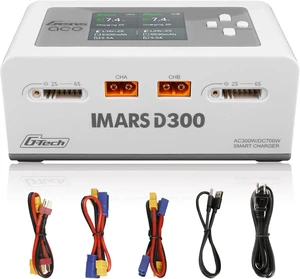 Lipo Battery Charger IMARS D300 G-Tech Series Smart Dual Lipo Charger 16A AC 300W DC 700W Lipo ChargeWhite Lipo Battery Charger IMARS D300 G-Tech Series Smart Dual Lipo Charger 16A AC 300W DC 700W Lipo ChargeWhite