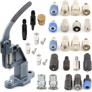 Snaps, Rivet, Grommet, Eyelet & Popper Fastener Hand Press Machine Set Self-Cover Fabric Buttons Snaps, Rivet, Grommet, Eyelet & Popper Fastener Hand Press Machine Set Self-Cover Fabric Buttons