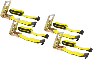 Ratchet Tie-Down Straps with Flat Hooks, 3" x 30' Ratchet Straps Yellow Ratchet Tie-Down Straps with Flat Hooks, 3" x 30' Ratchet Straps Yellow