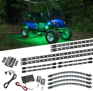 12pc Million Color LED Golf Cart Underglow Kit for 12V 4-Seater 12pc Million Color LED Golf Cart Underglow Kit for 12V 4-Seater