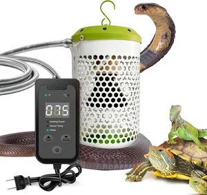 100W Reptile Heat Lamp with Thermostat & Chew-Proof Cord for Bearded Dragon, Snake & Turtle 100W Reptile Heat Lamp with Thermostat & Chew-Proof Cord for Bearded Dragon, Snake & Turtle
