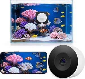 F1.0 2K 3MP Fish Tank & Reptile Camera with Close-Focus Lens, 147° Wide Angle, 2.4G/5G WiFi F1.0 2K 3MP Fish Tank & Reptile Camera with Close-Focus Lens, 147° Wide Angle, 2.4G/5G WiFi