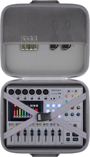 Hard Travel Case for Zoom PodTrak P8 Podcast Recorder, Shockproof with Handle & Mesh Pocket Hard Travel Case for Zoom PodTrak P8 Podcast Recorder, Shockproof with Handle & Mesh Pocket