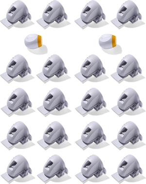 Adhesive Magnetic Cabinet Locks, 20 Child Locks with 2 Keys, White Adhesive Magnetic Cabinet Locks, 20 Child Locks with 2 Keys, White