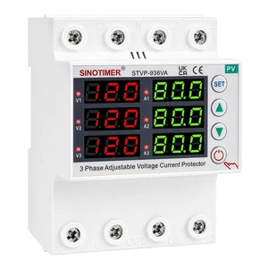 3-Phase Voltage & Current Protector, 110/220VAC, 80A, Over/Under Voltage & Overcurrent, DIN Rail 3-Phase Voltage & Current Protector, 110/220VAC, 80A, Over/Under Voltage & Overcurrent, DIN Rail