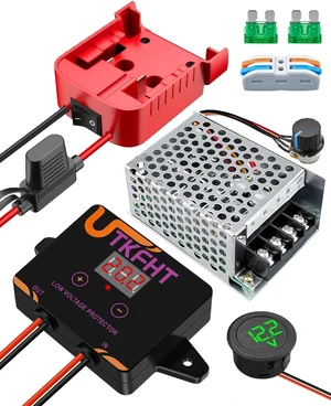 Power Wheel Adapter Kit for Milwaukee 18V Battery with Low Voltage Protector Power Wheel Adapter Kit for Milwaukee 18V Battery with Low Voltage Protector