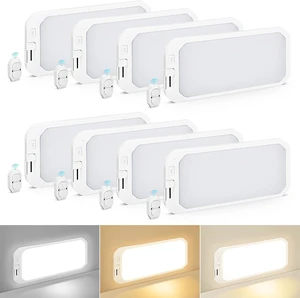 8-Pack 12V RV Interior Lights, 3-Color Dimmable with Remote 8-Pack 12V RV Interior Lights, 3-Color Dimmable with Remote