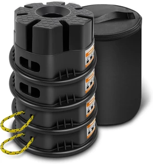 4-Pack 6" RV Trailer Jack Blocks with Bag, Camper Stabilizer for Tongue Jack & 5th Wheel 4-Pack 6" RV Trailer Jack Blocks with Bag, Camper Stabilizer for Tongue Jack & 5th Wheel