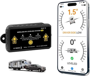 Wireless RV Leveling System with Real-Time APP, Pitch & Roll Wireless RV Leveling System with Real-Time APP, Pitch & Roll
