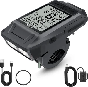 3-in-1 GPS Bike Computer with Headlight, Wireless Odometer 3-in-1 GPS Bike Computer with Headlight, Wireless Odometer