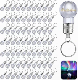 100-Pack Mini Flashing Bulb Keychain with 7-Color LED for Events & Night Safety 100-Pack Mini Flashing Bulb Keychain with 7-Color LED for Events & Night Safety