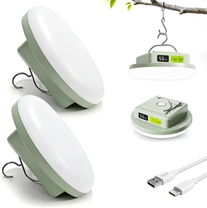 2-Pack 4500LM Rechargeable Camping Lantern, 4 Modes Dimmable, 12000mAh Magnetic for Emergency 2-Pack 4500LM Rechargeable Camping Lantern, 4 Modes Dimmable, 12000mAh Magnetic for Emergency