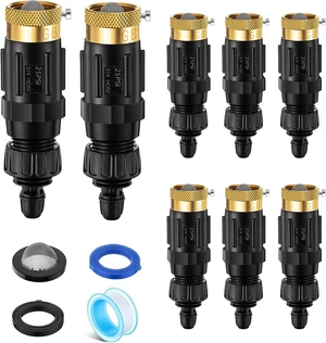 8-Pack 25 PSI Pressure Regulator with 1/4" Drip Irrigation Connector 8-Pack 25 PSI Pressure Regulator with 1/4" Drip Irrigation Connector