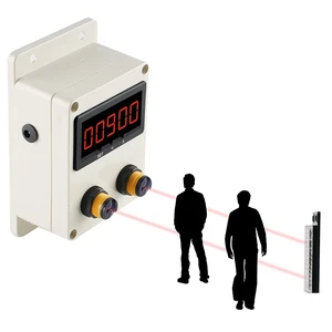 Bidirectional People Counter, Digital 0-99999, IR Sensor, 100-240V Bidirectional People Counter, Digital 0-99999, IR Sensor, 100-240V