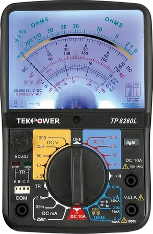 TP8260L Analog Multimeter with Backlight & Transistor Check Dock TP8260L Analog Multimeter with Backlight & Transistor Check Dock