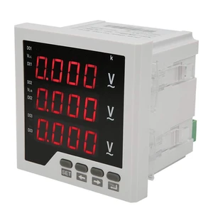 3-Phase AC 450V Digital Voltmeter, DTM-AV96 Panel with Programmable Voltage/Current/Frequency 3-Phase AC 450V Digital Voltmeter, DTM-AV96 Panel with Programmable Voltage/Current/Frequency