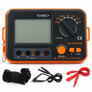 VC480C Digital Milliohmmeter, 0.01m-2k, 4-Wire Kelvin Low Resistance Tester for Motor, PCB & Battery VC480C Digital Milliohmmeter, 0.01m-2k, 4-Wire Kelvin Low Resistance Tester for Motor, PCB & Battery