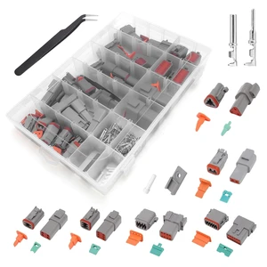 265-Piece Automotive Wire Connector Kit, 2-12 Pin Weatherproof Crimp Terminals for Car, RV & Boat 265-Piece Automotive Wire Connector Kit, 2-12 Pin Weatherproof Crimp Terminals for Car, RV & Boat